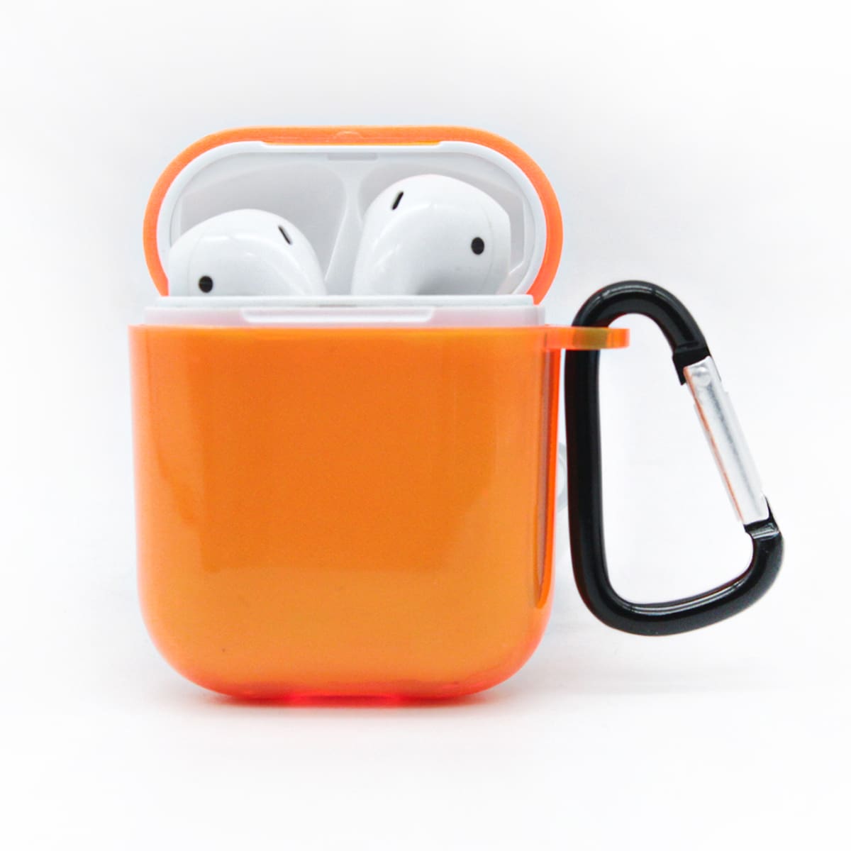 

Neon Orange Airpods Case With Hook, Orange neon