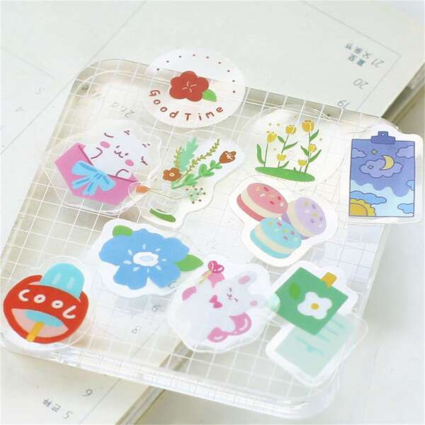 

45pcs Cartoon Graphic Random Sticker, Multicolor