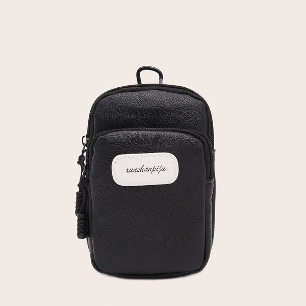

Letter Patch Belt Bag, Black