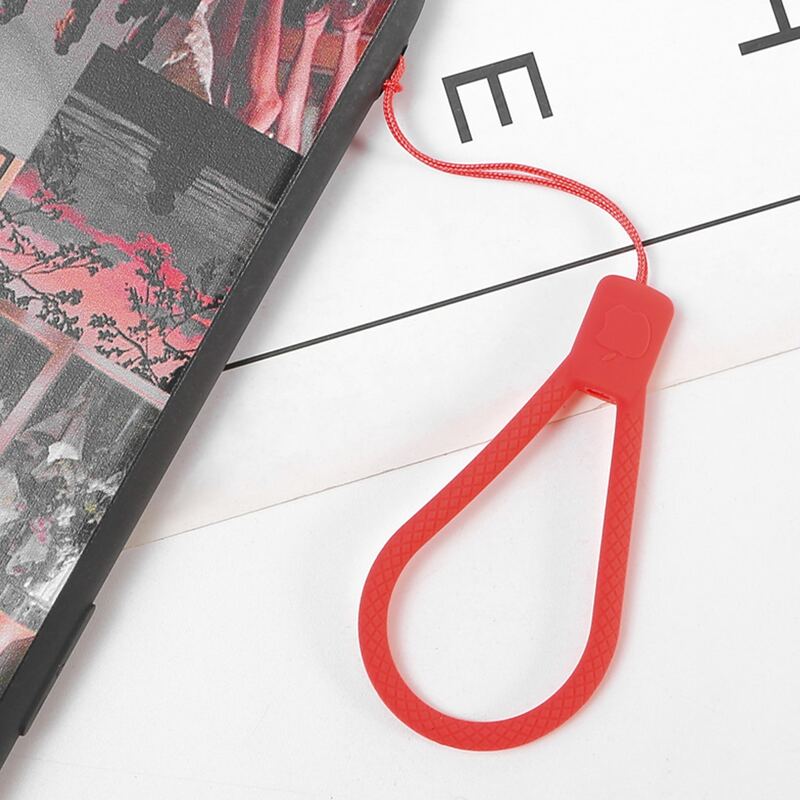 

Solid Silicone Phone Lanyard, Red
