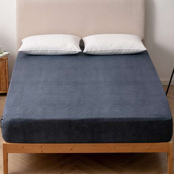 

Solid Color Fitted Sheet, Dark grey