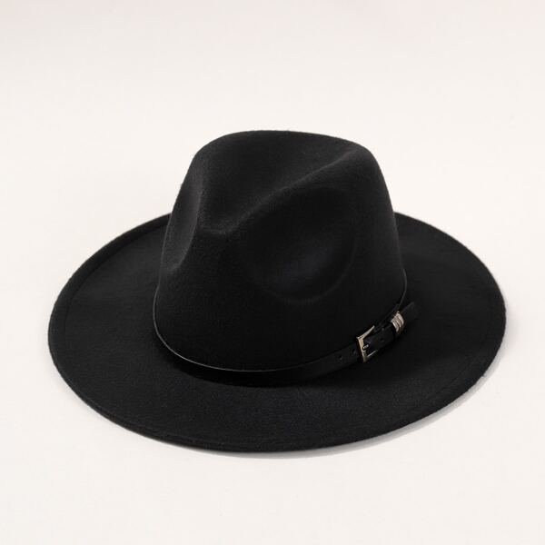 

Kids Belt Decor Fedora Hat, Black