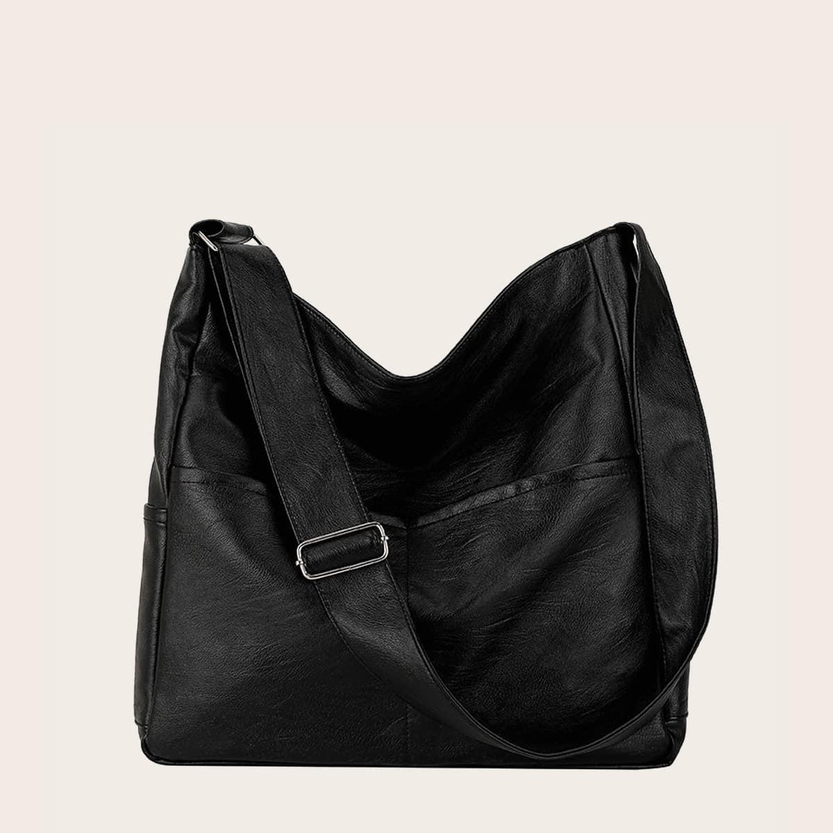 

Minimalist Large Capacity Crossbody Bag, Black