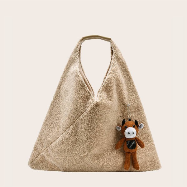 

Large Capacity Fluffy Bag, Khaki