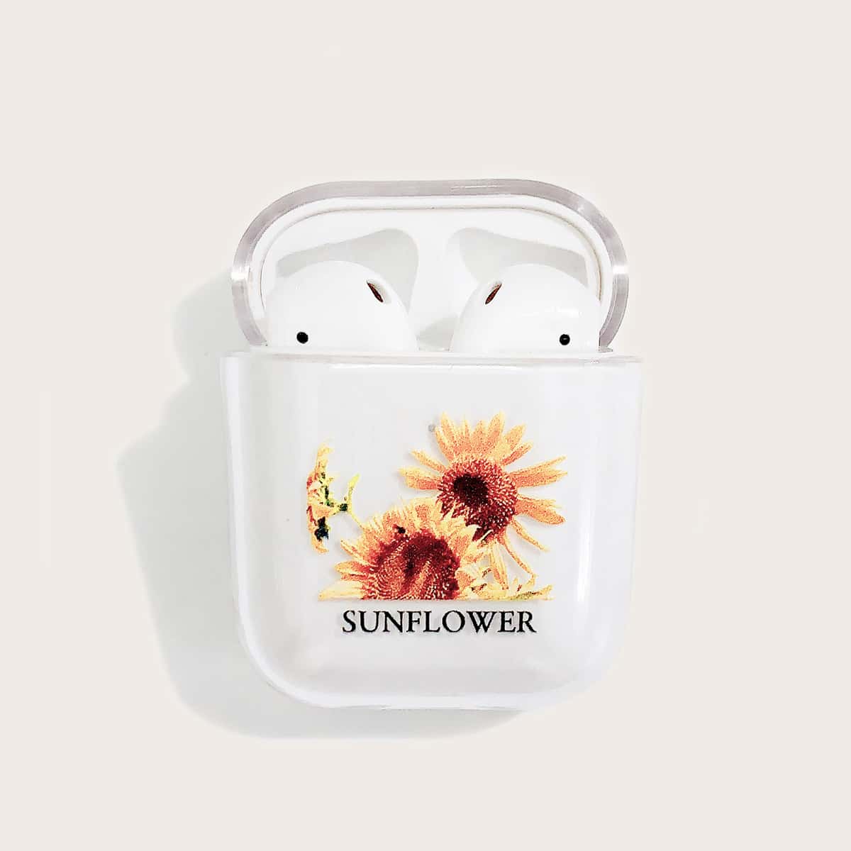 

Sunflower Pattern Clear Airpods Case