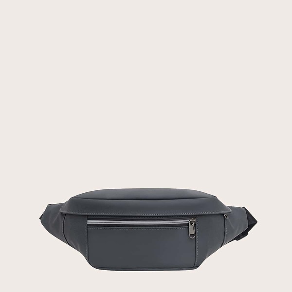 

Zip Front Fanny Pack, Grey