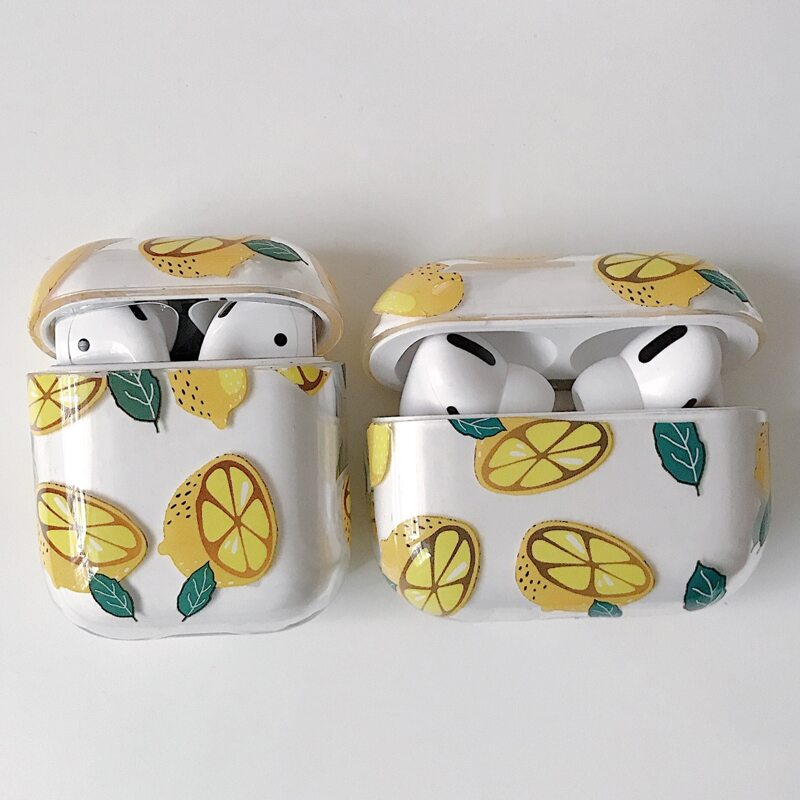 

Lemon Print Clear AirPods Case, Multicolor