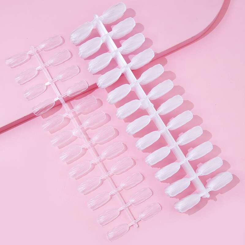 

240pcs Seashell Fake Nail, Clear