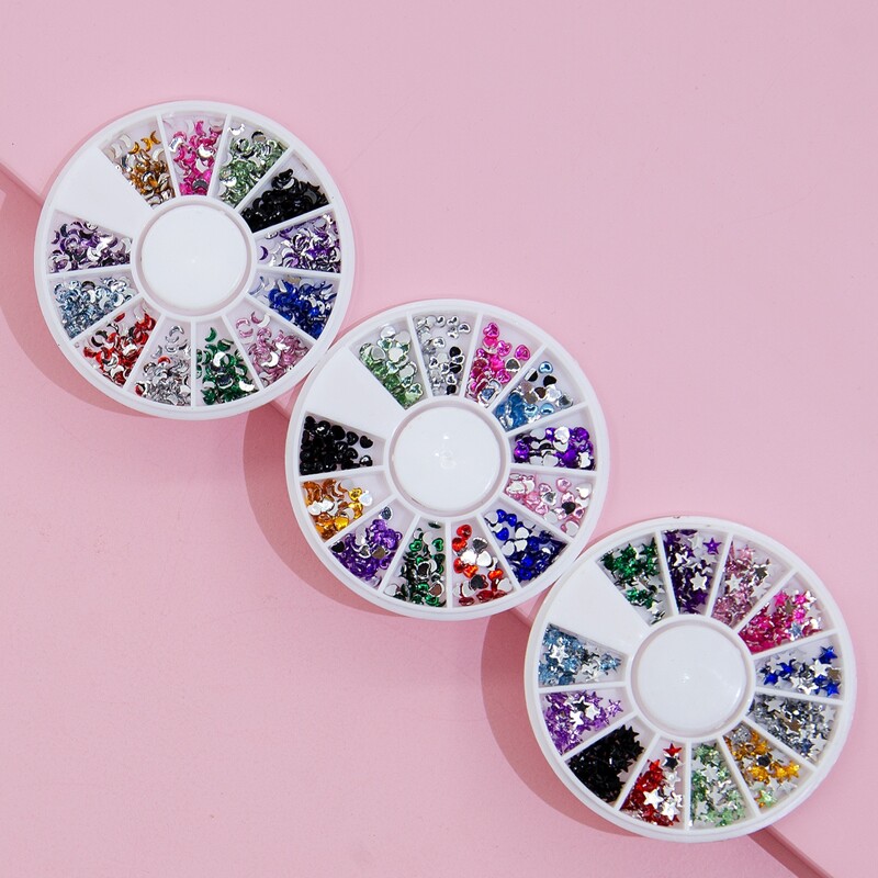 

3box Star & Moon Nail Art Decoration, Multicolor