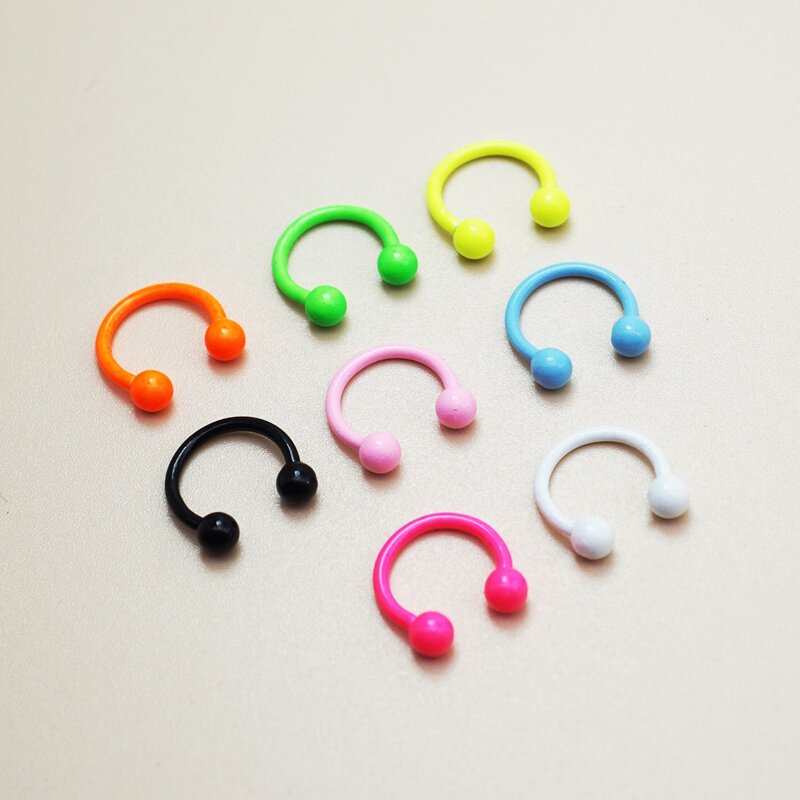 

8pcs Minimalist Nose Ring, Multicolor