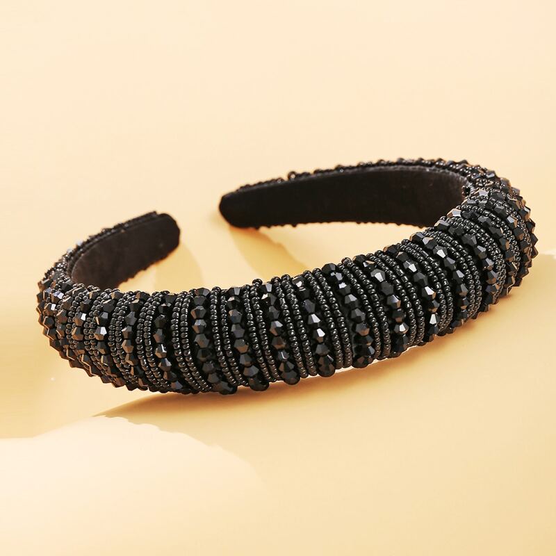 

Rhinestone Hair Hoop, Black