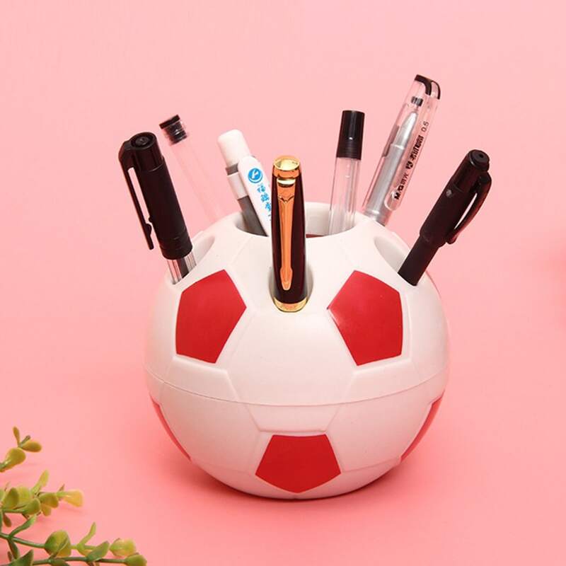 

1pc Football Shaped Pen Holder, Red