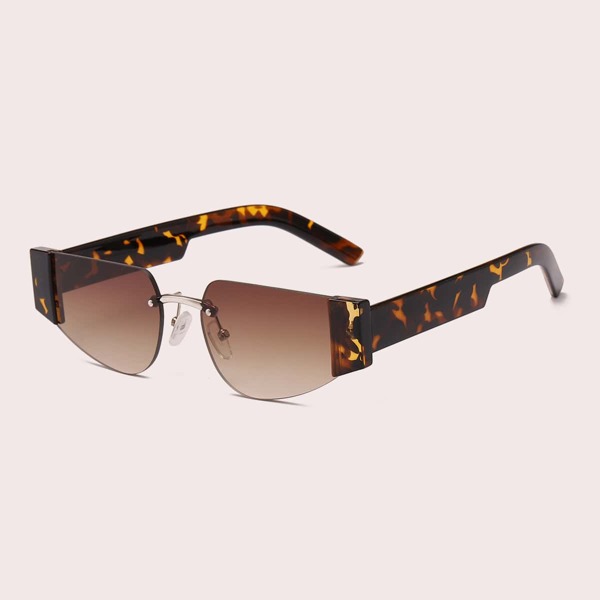 

Men Tinted Lens Rimless Sunglasses, Multicolor