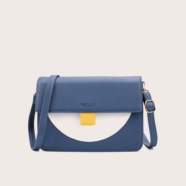 

Colorblock Crossbody Bag, Blue