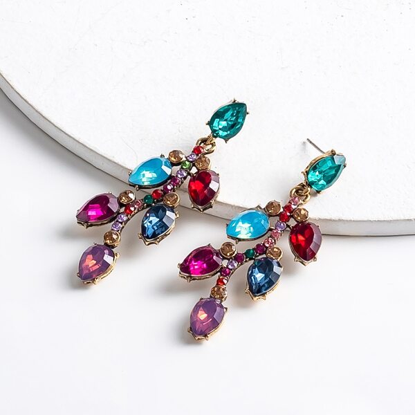 

Rhinestone Decor Drop Earrings, Multicolor