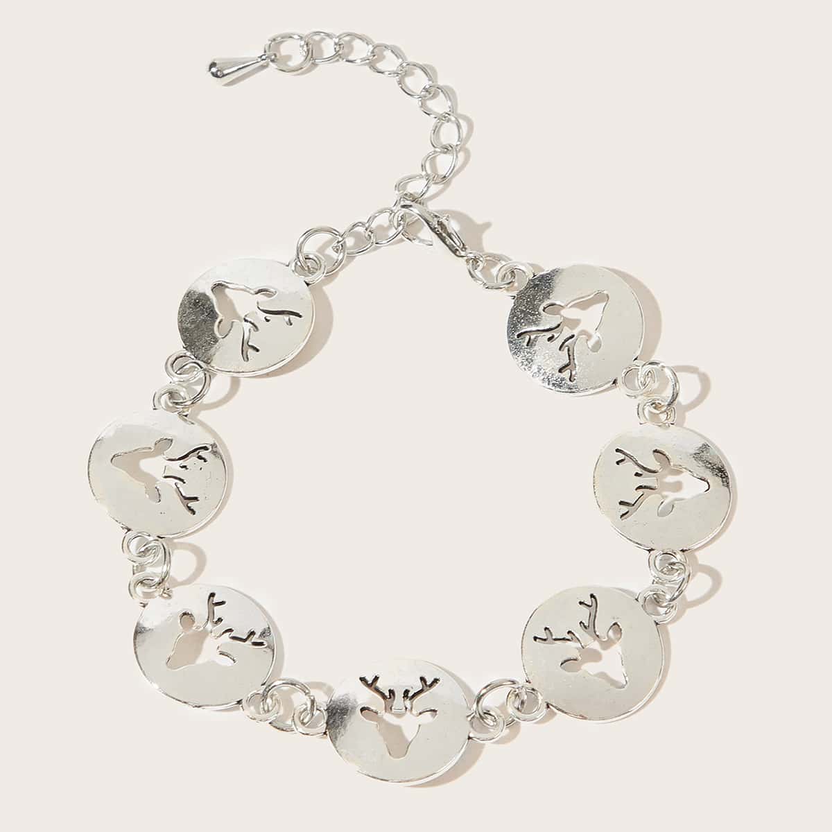 

Deer Coin Bracelet, Silver