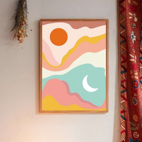 

Abstract Pattern Wall Painting Without Frame, Multicolor