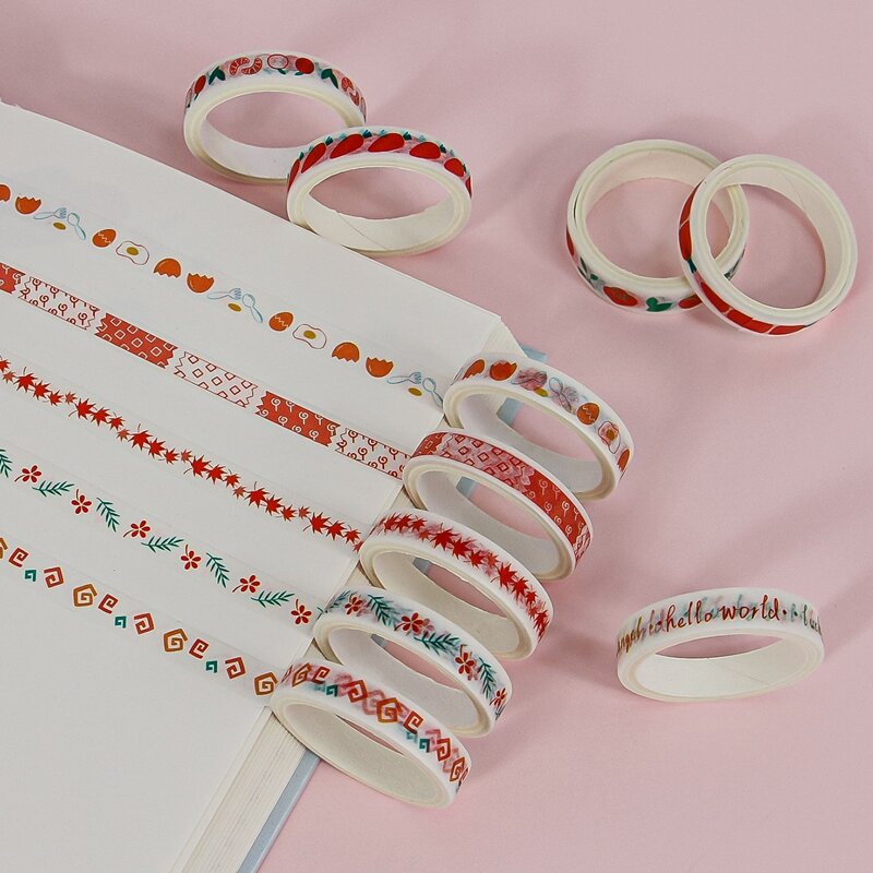 

12rolls Mixed Pattern DIY Tape, Multicolor