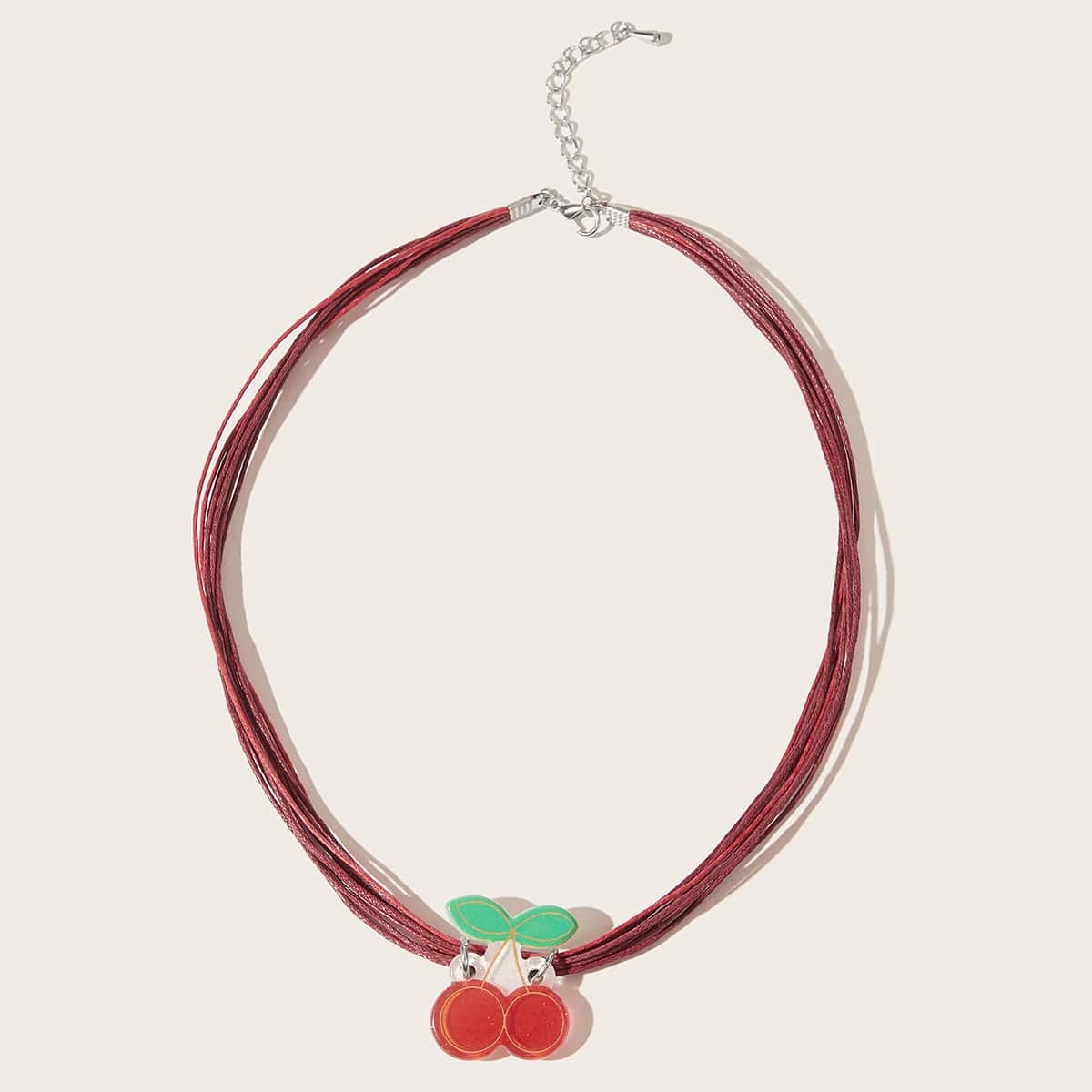 

Cherry Rope Bracelet, Red