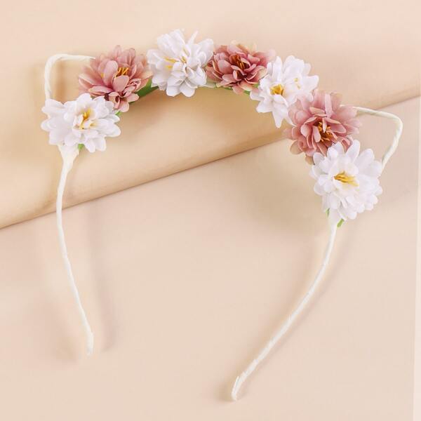 

Girls Flower Decor Hair Hoop, Multicolor