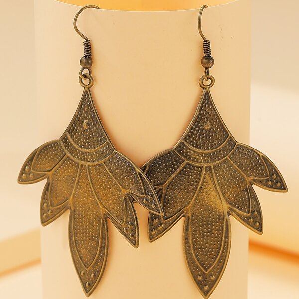 

Vintage Drop Earrings, Bronze