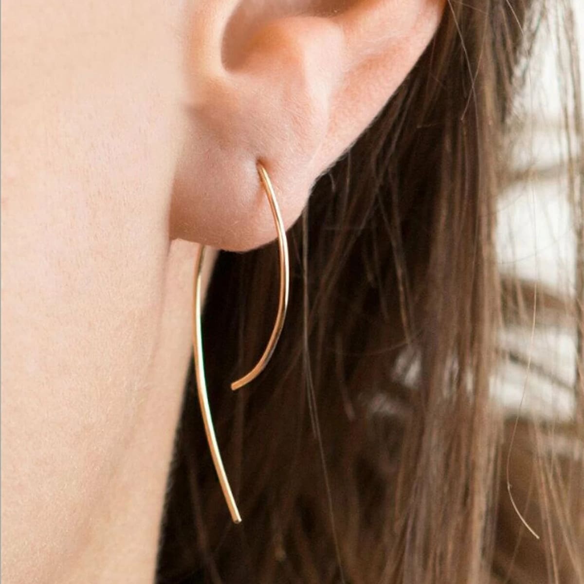 

Geo Hoop Earrings, Gold