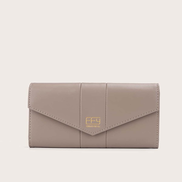 

Letter Graphic Long Purse, Grey
