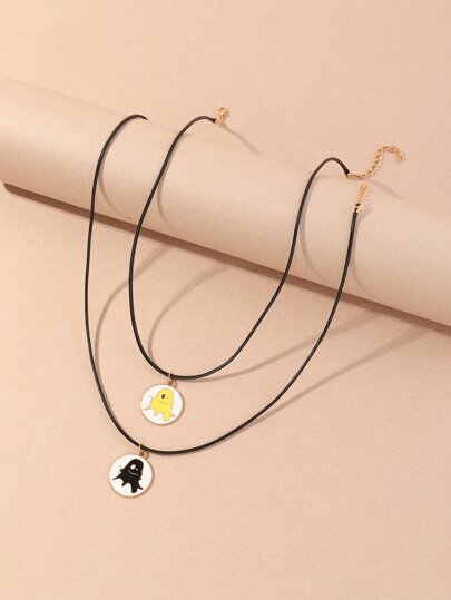 Ожерелье с круглым декором на Хэллоуин для девочек