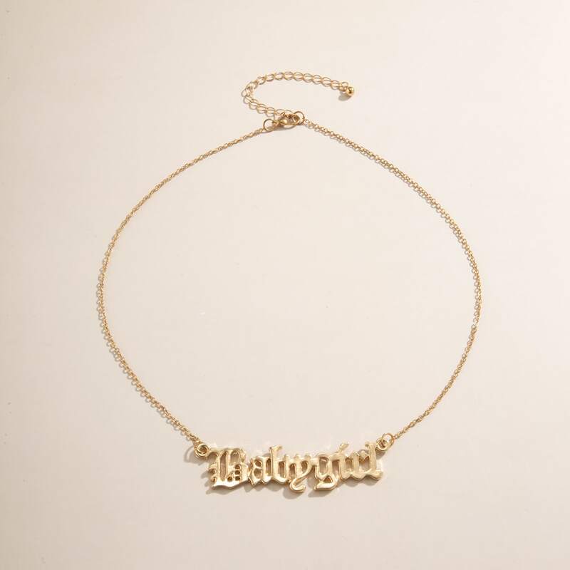 

Letter Pendant Necklace, Gold