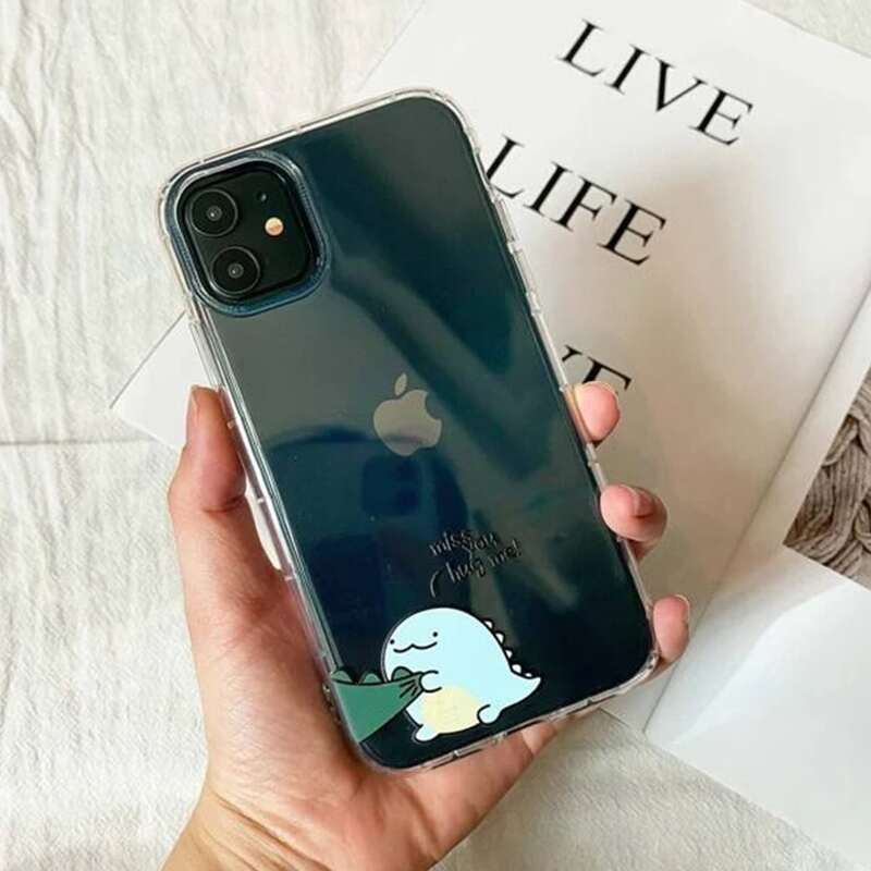 

Cartoon Dinosaur Clear iPhone Case