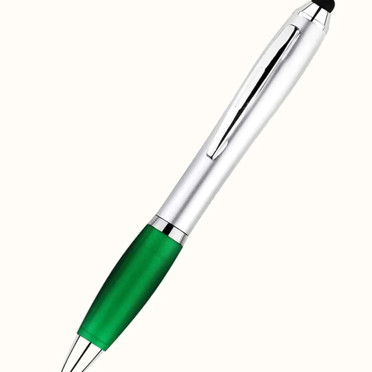 

1pc Multifunctional 2 In 1 Ballpoint Pen & Stylus Pen, Green