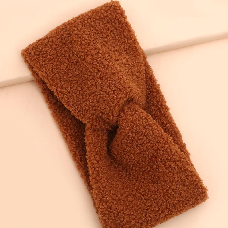 

Solid Twist Headband, Brown