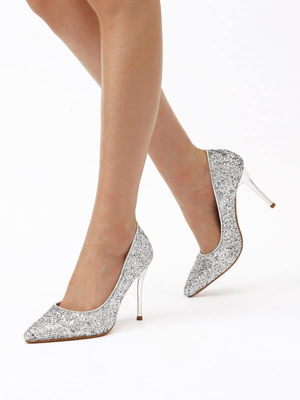 Paillettes Femmes Stiletto Boucle Bout Pointu Talons danse montre Pointure Femme Paillettes Femmes Stiletto Boucle Bout Pointu Talons danse montre Pointure Femme