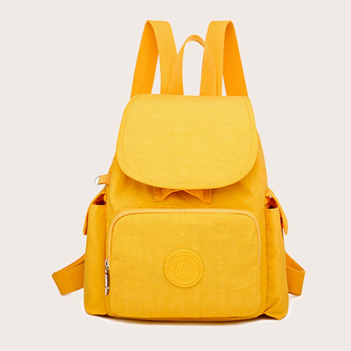 

Pocket Front Flap Backpack, Yellow