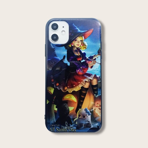 

Чехол для iPhone с ведьмой на Хэллоуин, Многоцветный