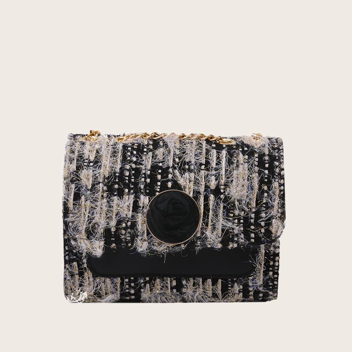 

Tassel Chain Crossbody Bag, Black