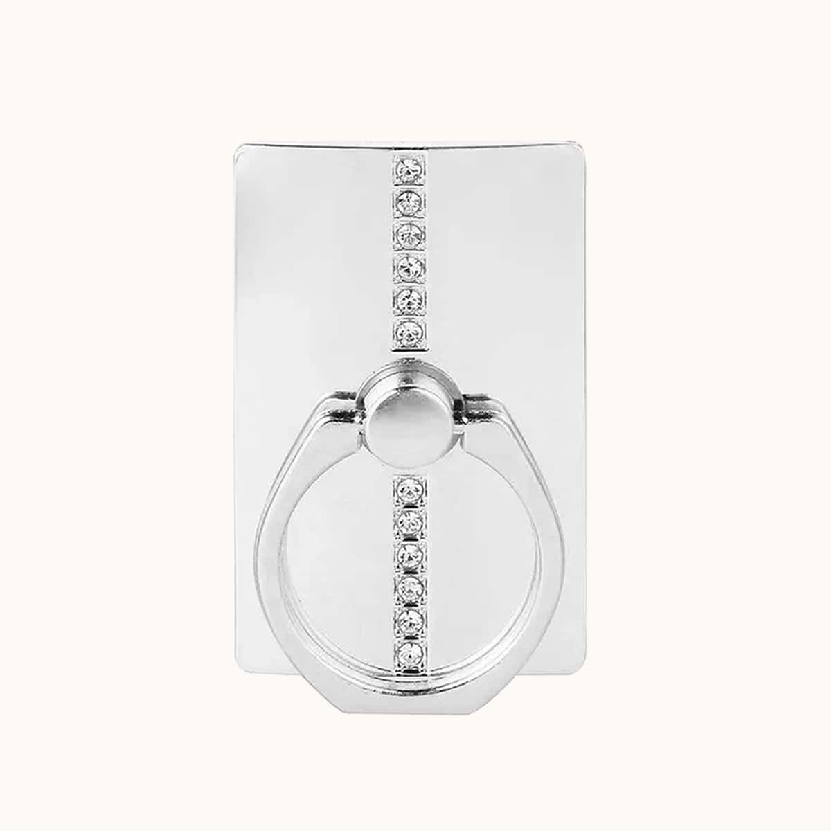 

Rhinestone Decor Phone Ring, Silver