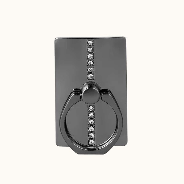 

Rhinestone Decor Phone Ring, Black