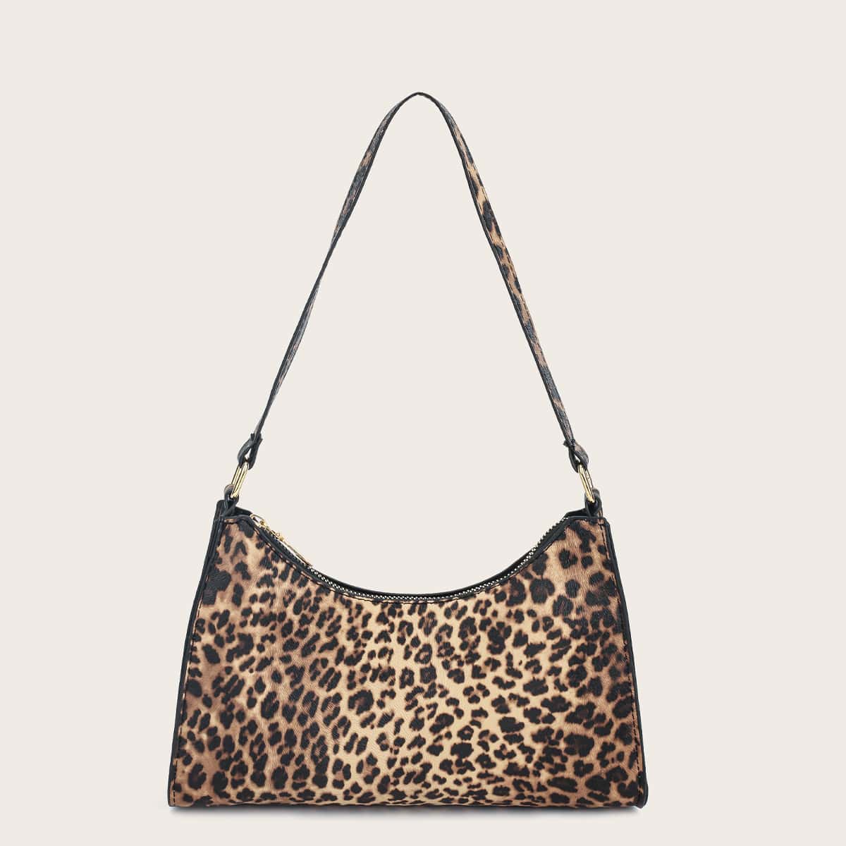 

Leopard Print Baguette Bag, Brown