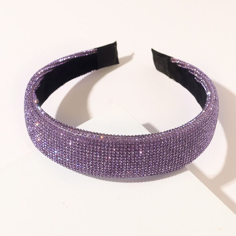 Rhinestone Decor Hair Hoop, Purple