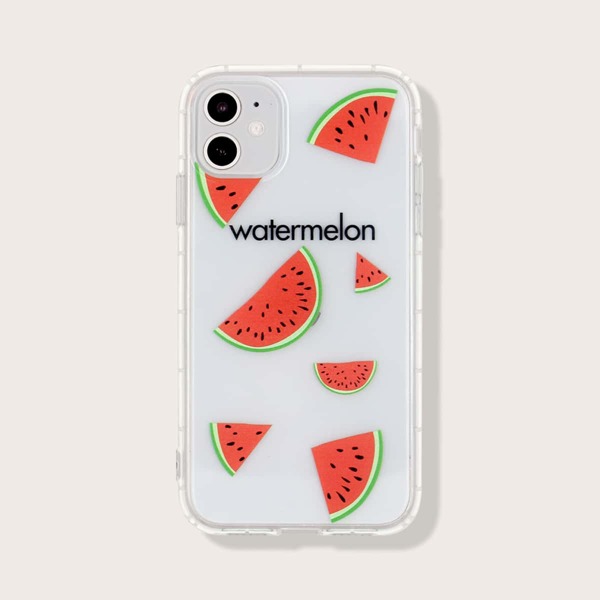 

Прозрачный чехол для iPhone с узором арбуза