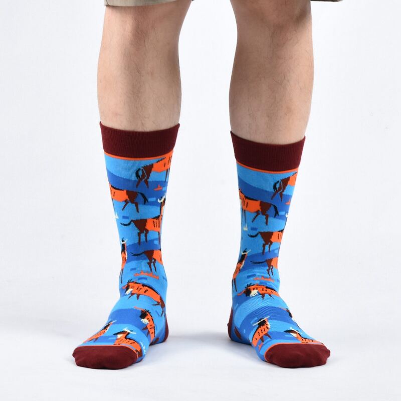 

Guys Cartoon Graphic Socks, Multicolor