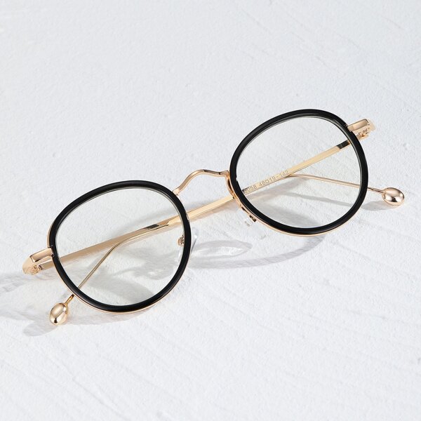 

Men Round Frame Glasses, Gold