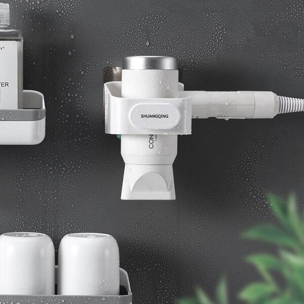 

1pc Wall Mounted Hair Dryer Rack, Multicolor