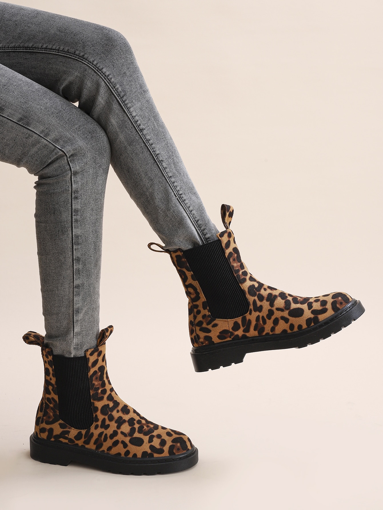 Botas Leopardo Sin cremallera | Mode de Mujer | SHEIN España