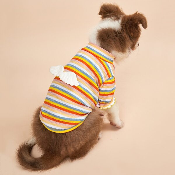 

Wing Decor Colorful Stripe Dog Tee, Multicolor