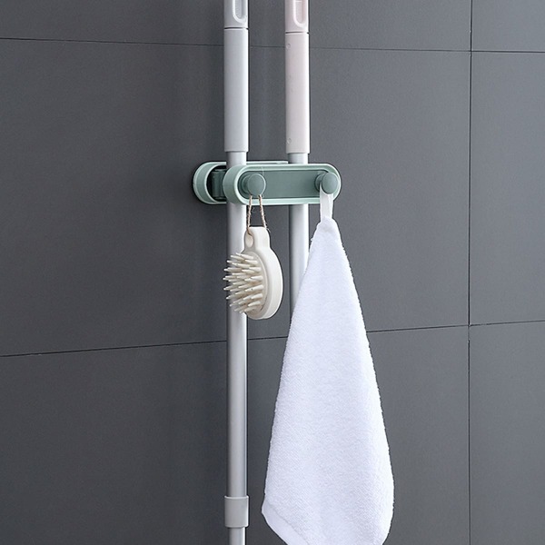 

1pc Wall Mounted Mop Holder, Green