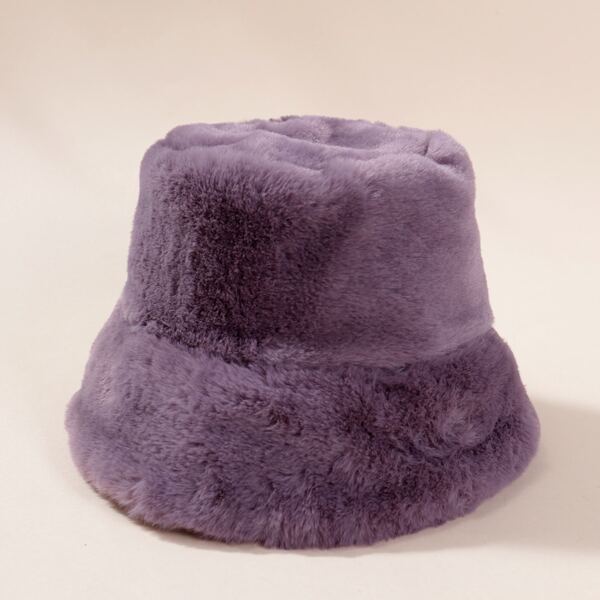 

Kids Fluffy Bucket Hat, Purple