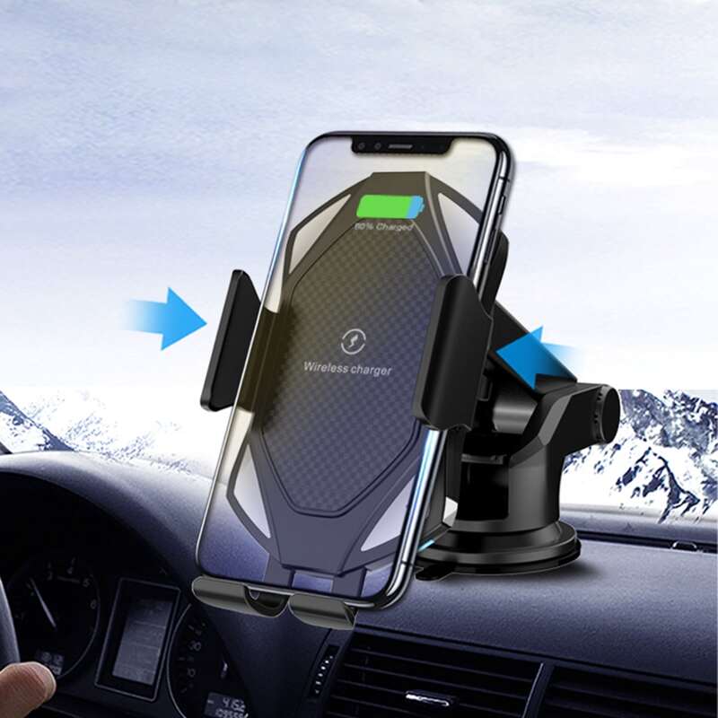 

1pc Wireless Charger Car Holder, Black