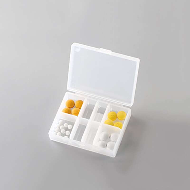 

1pc Multi-grid Pill Storage Box, Clear